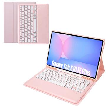 Samsung Galaxy Tab S10 FE+ Bluetooth Toetsenbord Hoesje - Roze