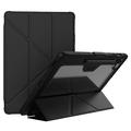 Samsung Galaxy Tab S10 FE+ Nillkin Bumper Smart Folio Hoesje - Zwart / Doorzichtig
