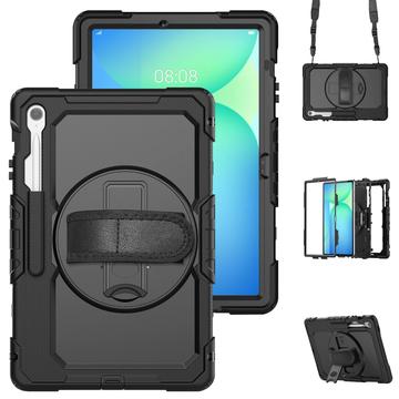 Samsung Galaxy Tab S10 FE+ Tech-Protect Solid360 Hybride Hoesje met riem - Zwart
