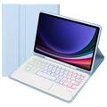 Samsung Galaxy Tab S10 Lite/S10 FE/S9 FE/S9 Bluetooth toetsenbordhoesje - Baby Blauw
