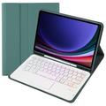 Samsung Galaxy Tab S10 Lite/S10 FE/S9 FE/S9 Bluetooth Toetsenbordhoes - Donkergroen