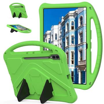 Samsung Galaxy Tab S10 Ultra Kinderen Schokbestendige Draaghoesje - Groen