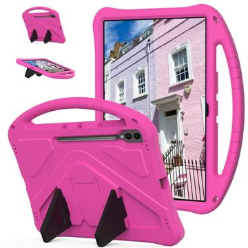 Samsung Galaxy Tab S10 Ultra Kinderen Schokbestendige Draaghoesje - Hot Pink
