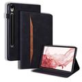 Samsung Galaxy Tab S11/S10 Lite/S10 FE/S9 FE/S9/S8/S7 Business Style Folio hoesje - Zwart
