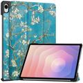 Samsung Galaxy Tab S11 Tri-Fold Series Slimme Folio-hoes - Wit Bloemen