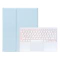 Samsung Galaxy Tab S11 Ultra Bluetooth toetsenbordhoesje met touchpad - Baby Blauw