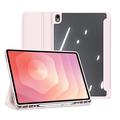 Samsung Galaxy Tab S12+ Dux Ducis Toby Tri-Fold Smart Folio Hoesje - Lichtroze