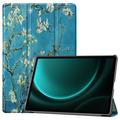 Samsung Galaxy Tab S9 FE+ Tri-Fold Series Smart Folio Case - Wit Bloemen