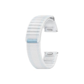 Samsung Galaxy Watch 4/4 Classic/5/5 Pro/6/6 Classic/7/FE Stoffen bandje - M/L - Wit / Blauw