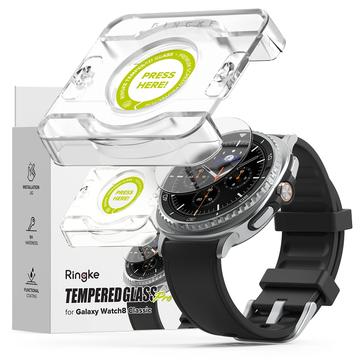 Samsung Galaxy Watch8 Classic Ringke Easy Slide Glazen Screenprotector - 46mm - 2 stuks.