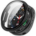 Samsung Galaxy Watch8 Plastic Hoesje met Glazen Screenprotector - 40mm - Zwart