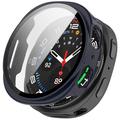 Samsung Galaxy Watch8 Plastic Hoesje met Glazen Screenprotector - 40mm - Blauw