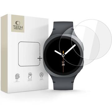 Samsung Galaxy Watch8 Tech-Protect Glass Fit+ Glazen Screenprotector - 44mm - 2 st. - Doorzichtig