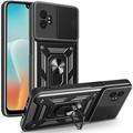 Samsung Galaxy XCover7 Pro Roterende ring hybride hoesje met camera schild