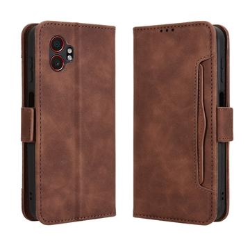 Samsung Galaxy XCover7 Pro kaarthouder portemonnee hoesje - Bruin