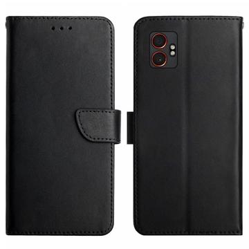 Samsung Galaxy XCover7 Pro Leren Wallet Hoesje met Statief - Zwart