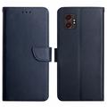 Samsung Galaxy XCover7 Pro Leren Wallet Hoesje met Statief - Blauw