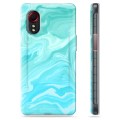 Samsung Galaxy Xcover 5 TPU Hoesje - Blauw Marmer