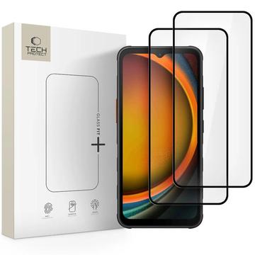 Samsung Galaxy Xcover7/Xcover7 Pro Tech-Protect Glass Fit+ Glazen Screenprotector - 2 st. - Zwart