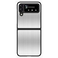 Samsung Galaxy Z Flip4 Roestvrijstalen Hybrid Hoesje - Zilver