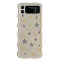 Samsung Galaxy Z Flip4 Glitter Golvende Rand TPU Hoesje - Sterren