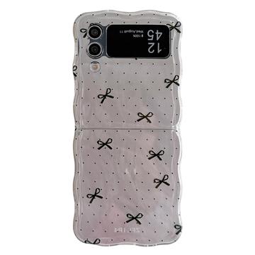 Samsung Galaxy Z Flip4 Stijlvol Golvend Rand TPU Hoesje