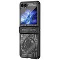 Samsung Galaxy Z Flip6/Z Flip7 FE Mechanical Legend gegalvaniseerde kunststof hoesje - Zwart
