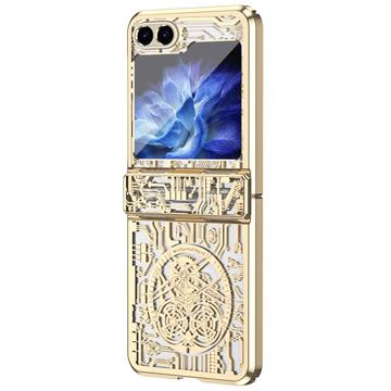 Samsung Galaxy Z Flip6 Mechanical Legend gegalvaniseerde kunststof hoesje - Goud