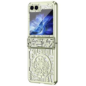Samsung Galaxy Z Flip6 Mechanical Legend gegalvaniseerde kunststof hoesje - Groen