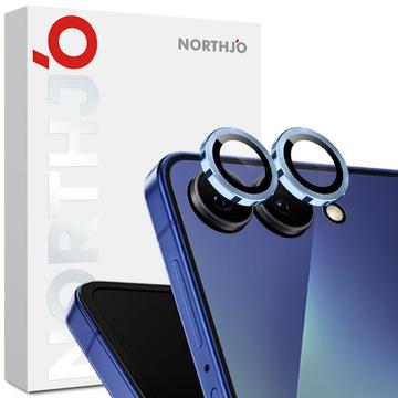 Samsung Galaxy Z Flip7 Noordjo Camera Lens Beschermer Set - Blauw