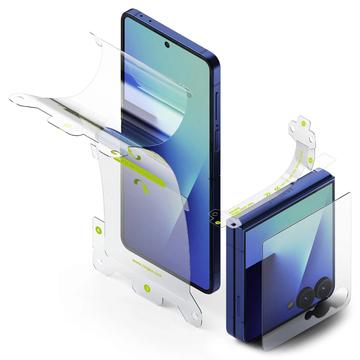 Samsung Galaxy Z Flip7 Ringke 3-in-1 Pro Beschermingsset - Doorzichtig - 3 stuks.