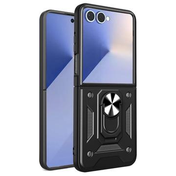 Samsung Galaxy Z Flip7 Roterende ring hybride hoesje met camera schild