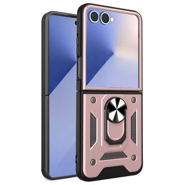 Samsung Galaxy Z Flip7 Roterende ring hybride hoesje met camera schild
