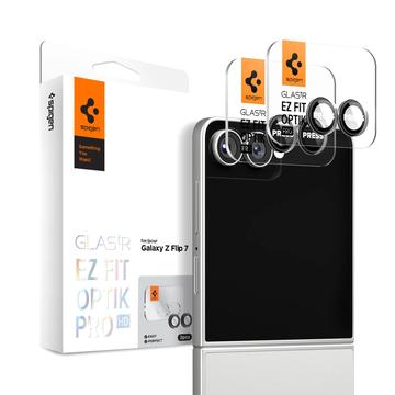 Samsung Galaxy Z Flip7 Spigen Glas.tR Ez Fit Optik Pro Lens Glazen Protector - 2 Stu. - Zwart