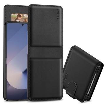 Samsung Galaxy Z Flip7 Tech-Protect Portemonnee Hoesje Met Magneet & Standaard - Zwart