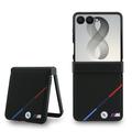 Samsung Galaxy Z Flip8 BMW M Perforated Tricolor Stripe Magnetische hoesje - zwart