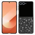 Samsung Galaxy Z Flip8 Glitter Series Hybride Hoesje - Zwart