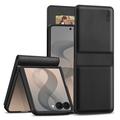 Samsung Galaxy Z Flip8 Tech-Protect Portemonnee Hoesje Met Magneet & Standaard - Zwart