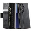 Samsung Galaxy Z Fold7 Caseme 033 Kalf textuur portemonnee hoesje met RFID-blokkering - Zwart