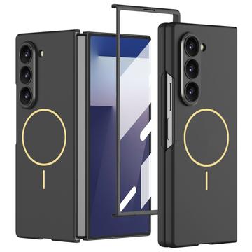 Samsung Galaxy Z Fold7 GKK magnetisch slank hoesje met glazen screenprotector - zwart