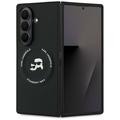 Samsung Galaxy Z Fold7 Karl Lagerfeld Karl and Choupette Heads magnetisch hoesje - Zwart