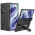 Samsung Galaxy Z Fold8 Ultra hoesje met magnetisch scharnier, stylus en glazen screenprotector - Zwart