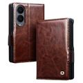 Samsung Galaxy Z Fold8 Qialino Classic Wallet Leren Hoesje - Donkerbruin
