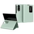 Samsung Galaxy Z Fold8 Smart Clear View Flip Case met kaartsleuf - Lichtgroen