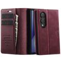 Samsung Galaxy Z Fold8 Ultra Caseme 033 Kalf textuur portemonnee hoesje met RFID-blokkering - Rood