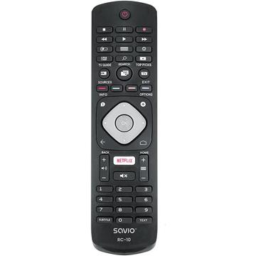 Savio RC-10 Universele Vervangende Afstandsbediening voor Philips TV - Betrouwbaar & Gebruiksvriendelijk
