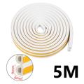 Zelfklevende EPDM afdichtstrip voor deuren en ramen - 5m, 9x6mm - Wit