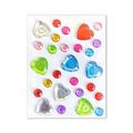 Zelfklevende stickers met strass-steentjes - Hartje
