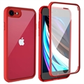 iPhone 7/8/SE (2020)/SE (2022) Shine&Protect 360 Hybrid Case - Rood / Doorzichtig