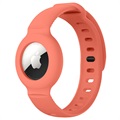 Schokbestendig Apple AirTag Siliconenarmband - Oranje